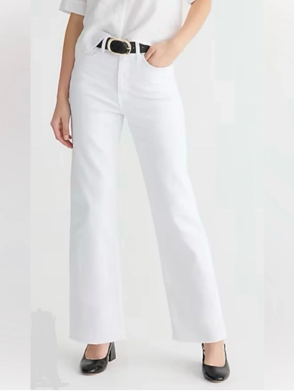 J. Crew Cream Ankle Jeans